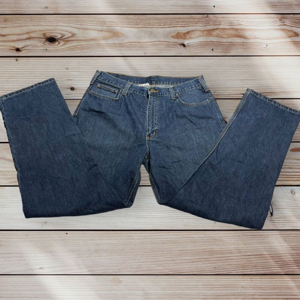 Carhartt Jeans Relaxed Fit Blue Size 38 x 34 - Picture 1 of 8